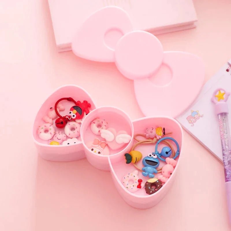 Pink Bow- Storage Box - All-In-One Store