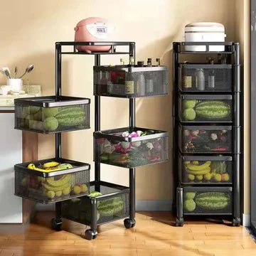 Premium Square Metal Trolley By MATRIX - All-In-One Store