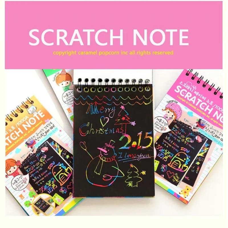 Rainbow Scratch Drawing Book (Pack of 3) - All-In-One Store