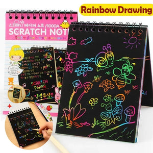 Rainbow Scratch Drawing Book (Pack of 3) - All-In-One Store