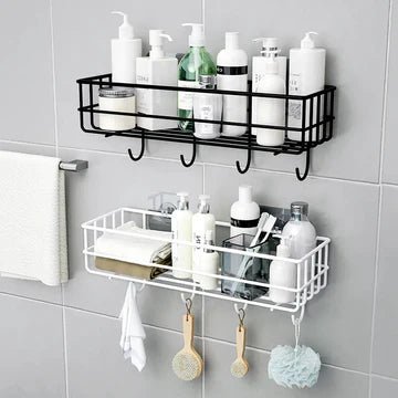 Rectangle Metal Stand With Hooks - All-In-One Store