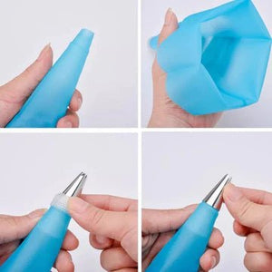 Reusable cake decorating nozzles set with Silicone piping bag - All-In-One Store