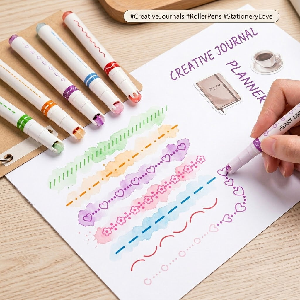 6-Piece Decorative Pattern Roller Marker Set