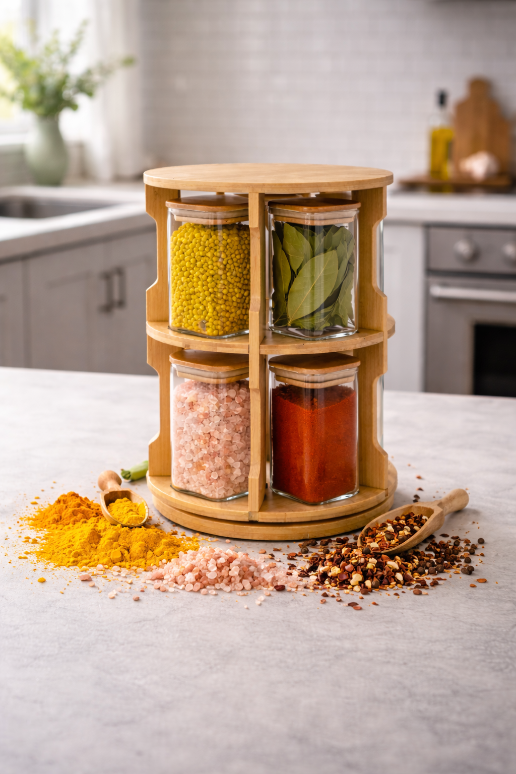 The Bamboo Rotunda: 8-Jar Spice Tower (1136)