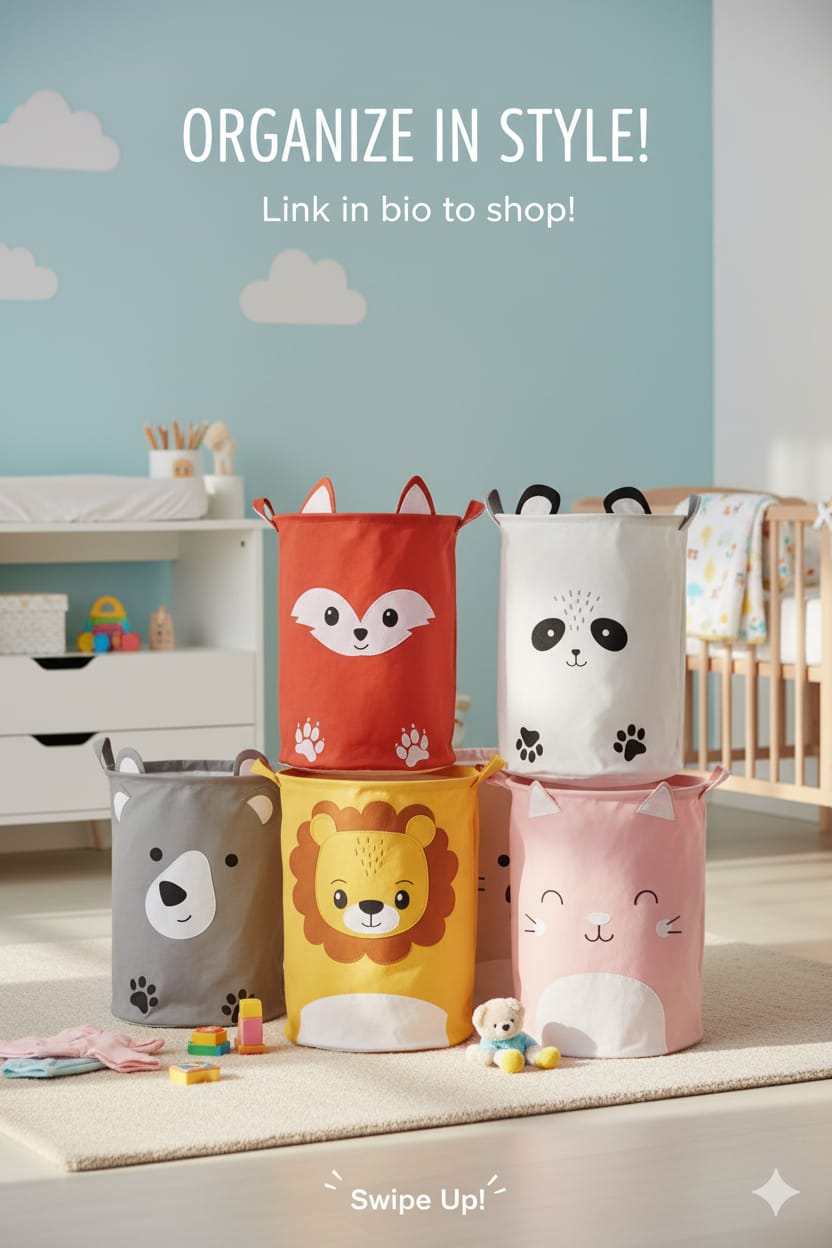 ZooTidy - Popped-Out Ears Foldable Laundry Bin