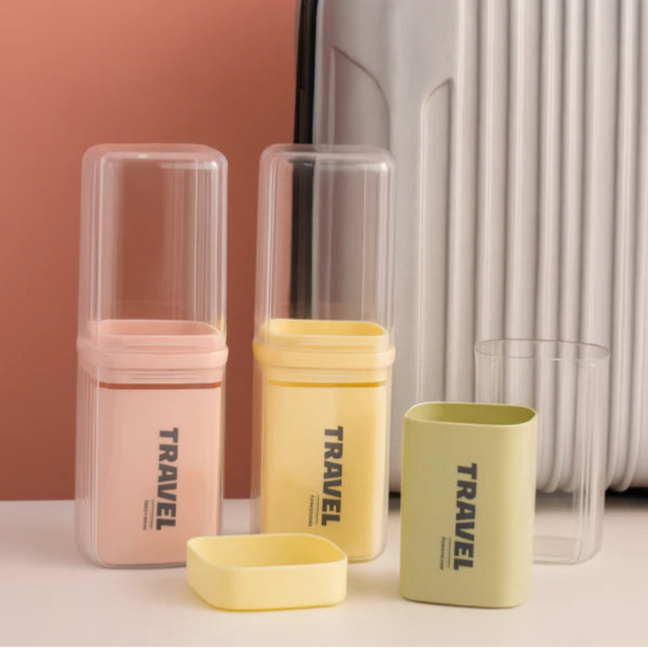 Stylish Transparent Portable Toothbrush Travel Kit