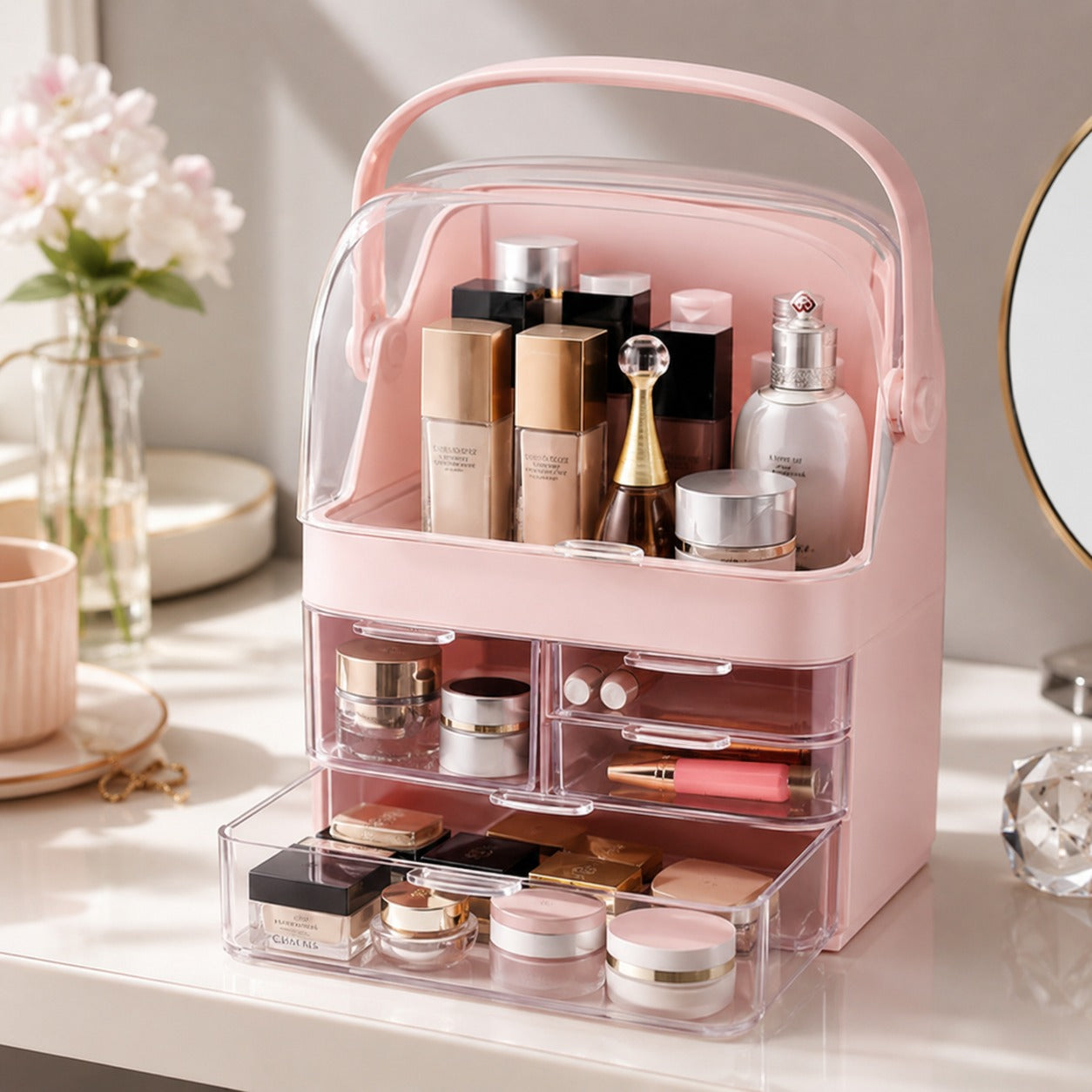 Transparent Cosmetics Storage Box