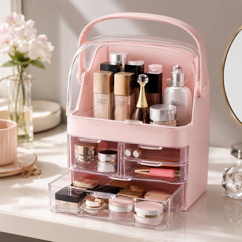 Transparent Cosmetics Storage Box