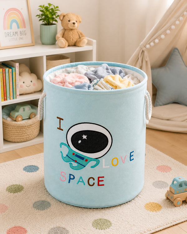 Space Adventure Foldable Storage Basket – For Clothes, Toys & More