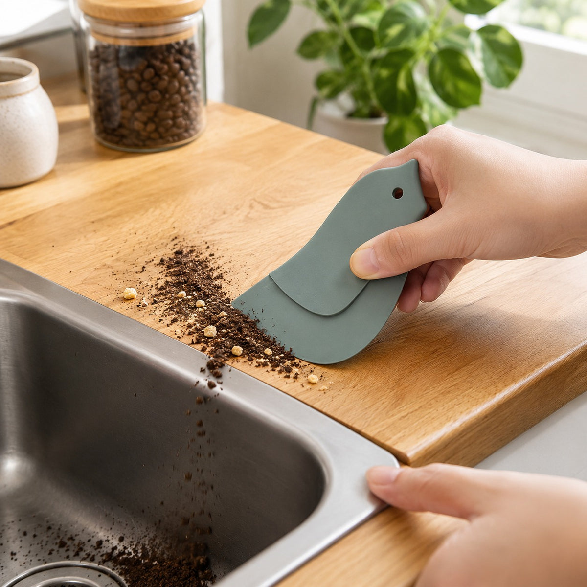 Flexible Silicone Kitchen Scraper for Dishes & Cookware