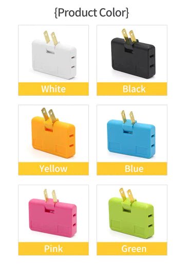 Rotatable plug Adapter 3 In 1 - All-In-One Store