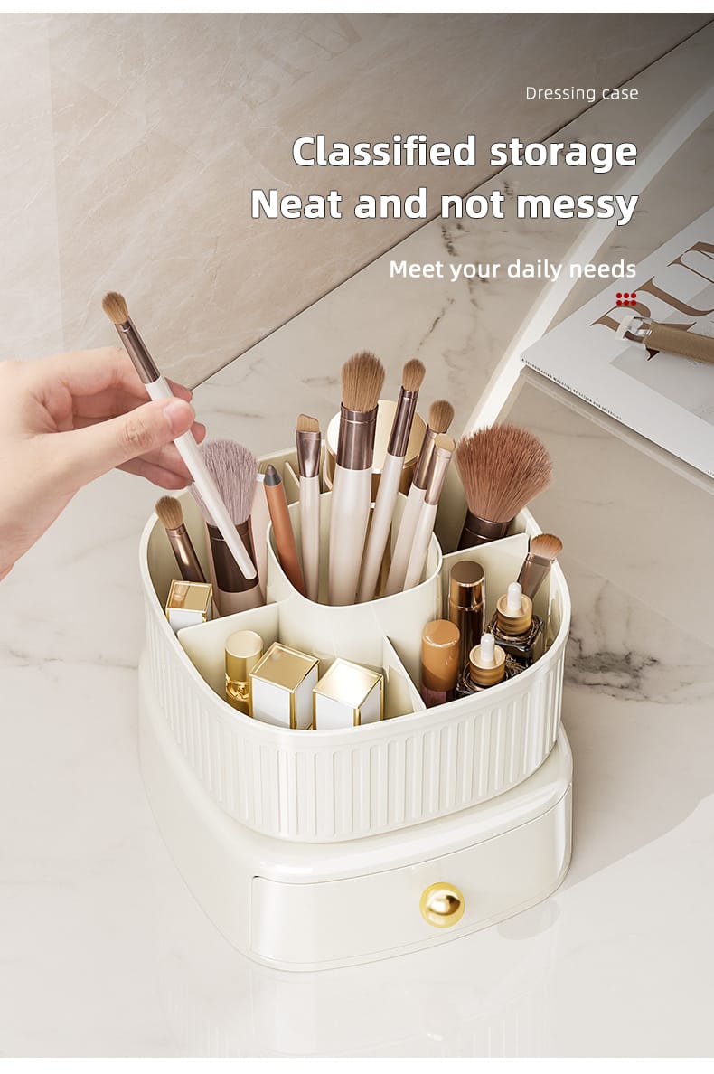 Rotating Vanity Makeup Organizer - All-In-One Store