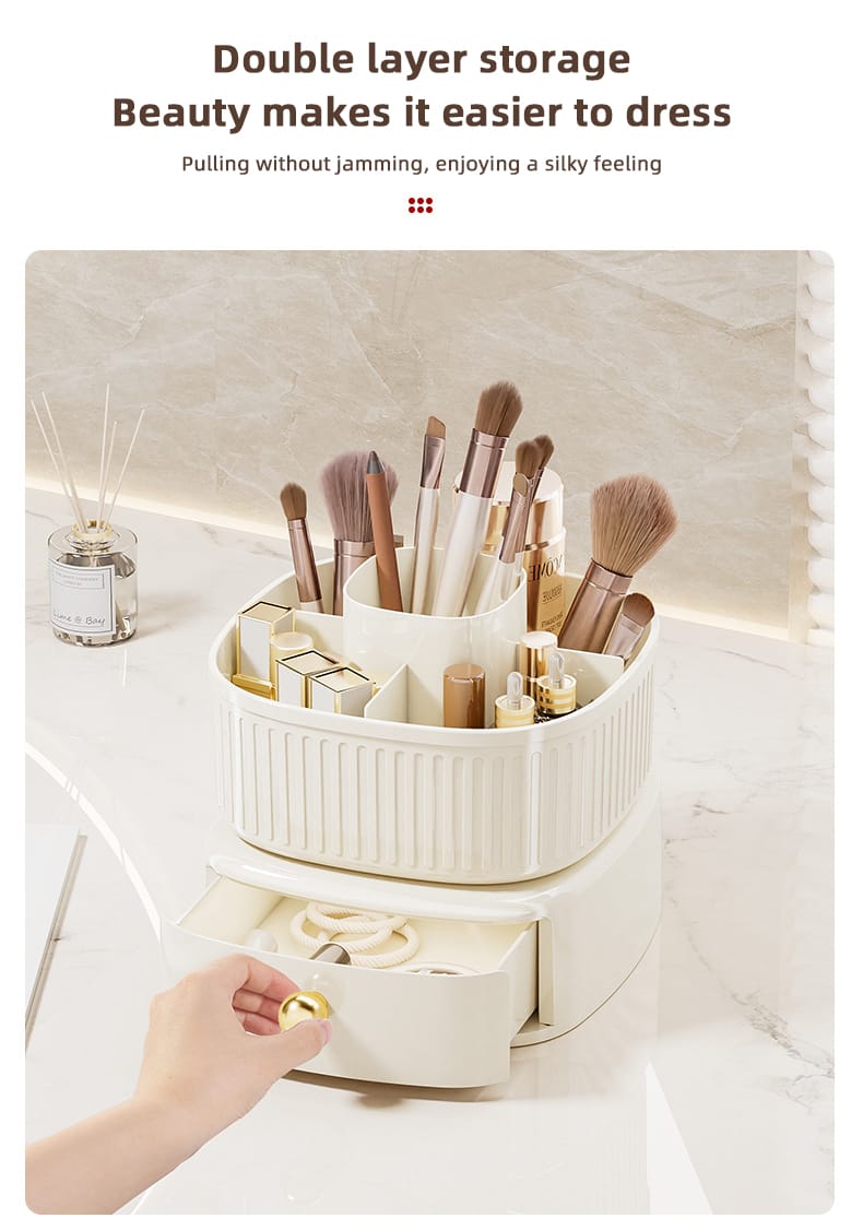 Rotating Vanity Makeup Organizer - All-In-One Store