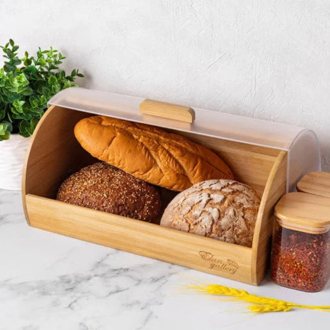 Modern FreshLock Bamboo Bread Keeper