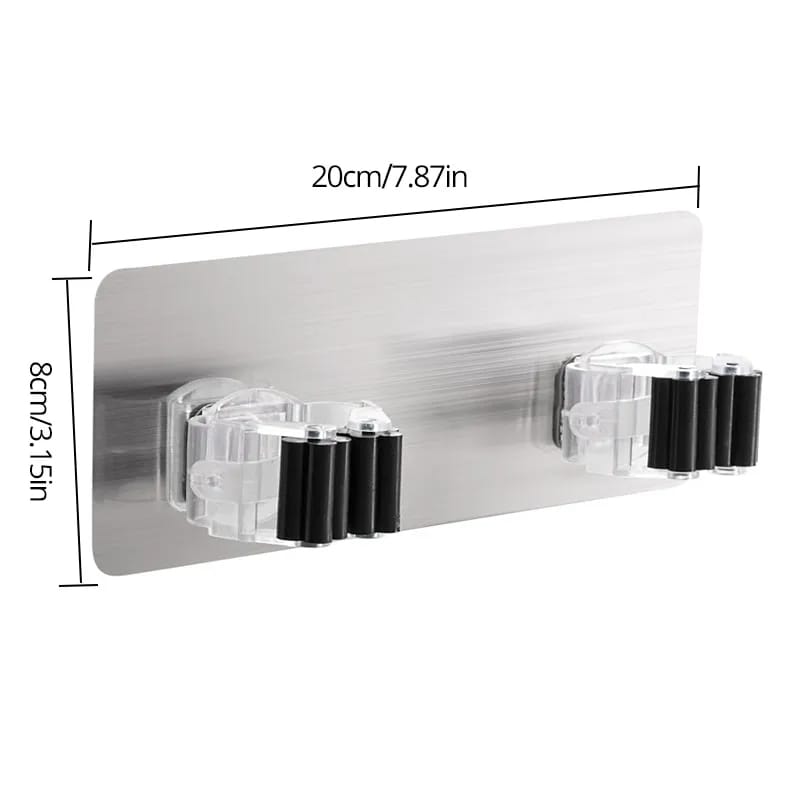 Self-Adhesive Mop Holder - All-In-One Store