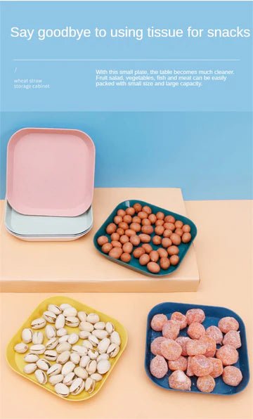 Serving Snack Plate Set with plastic holder - All-In-One Store