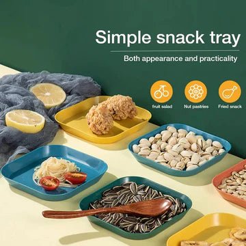 Serving Snack Plate Set with plastic holder - All-In-One Store