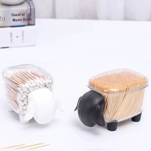 Sheep Shape Cotton Swab And Multipurpose Holder - All-In-One Store