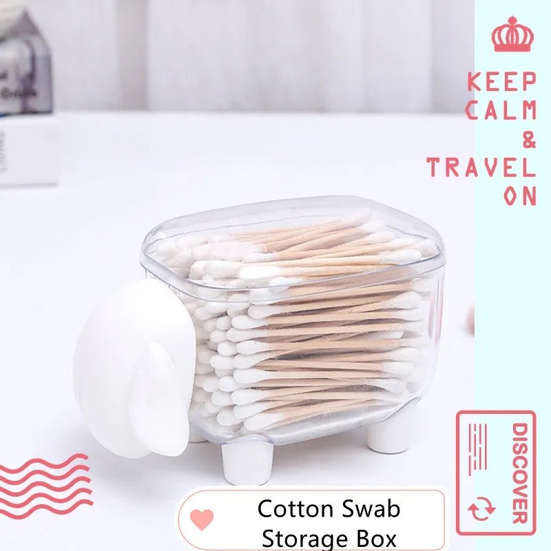 Sheep Shape Cotton Swab And Multipurpose Holder - All-In-One Store