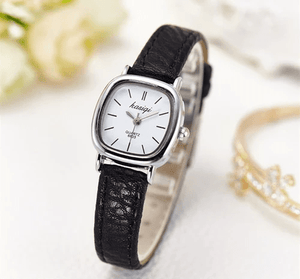 Silver Square Noir Watch - All-In-One Store