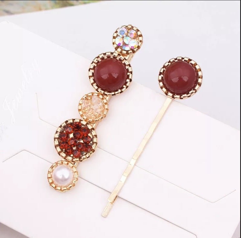 Simulated Pearl Hairclips (2 pcs) - All-In-One Store