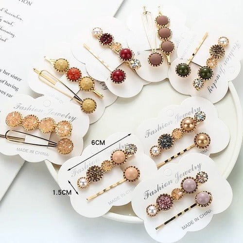 Simulated Pearl Hairclips (2 pcs) - All-In-One Store