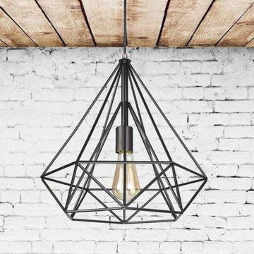 Sparkling Diamond Drop Pendant Lamp with vintage edison bulb - All-In-One Store