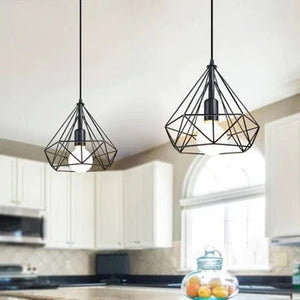 Sparkling Diamond Drop Pendant Lamp with vintage edison bulb - All-In-One Store