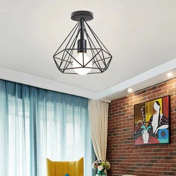 Sparkling Diamond Drop Pendant Lamp with vintage edison bulb - All-In-One Store