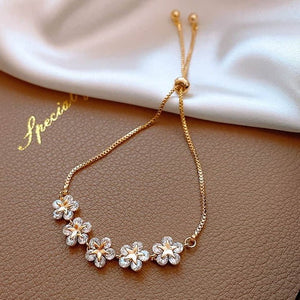 Star Flower Chain Bracelet Adjustable - All-In-One Store