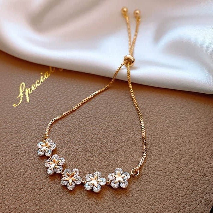 Star Flower Chain Bracelet Adjustable - All-In-One Store