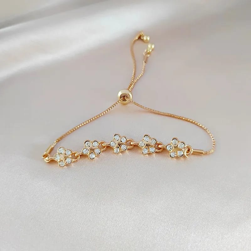 Star Flower Chain Bracelet Adjustable - All-In-One Store