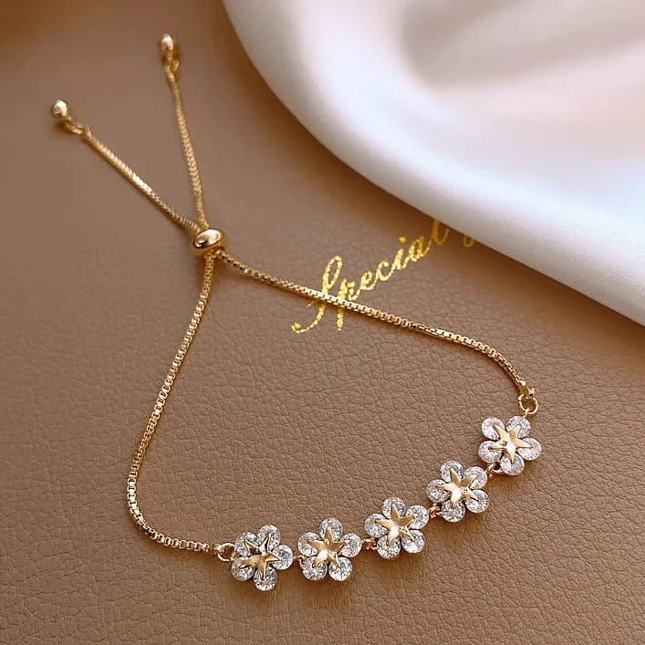 Star Flower Chain Bracelet Adjustable - All-In-One Store