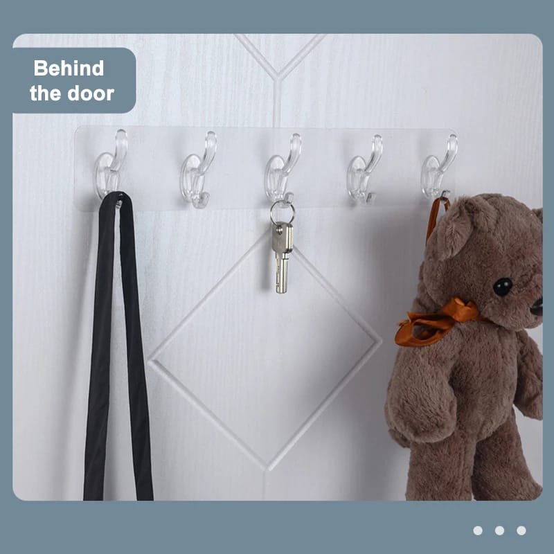 Stickon Lid Holder (5 hooks) - All-In-One Store