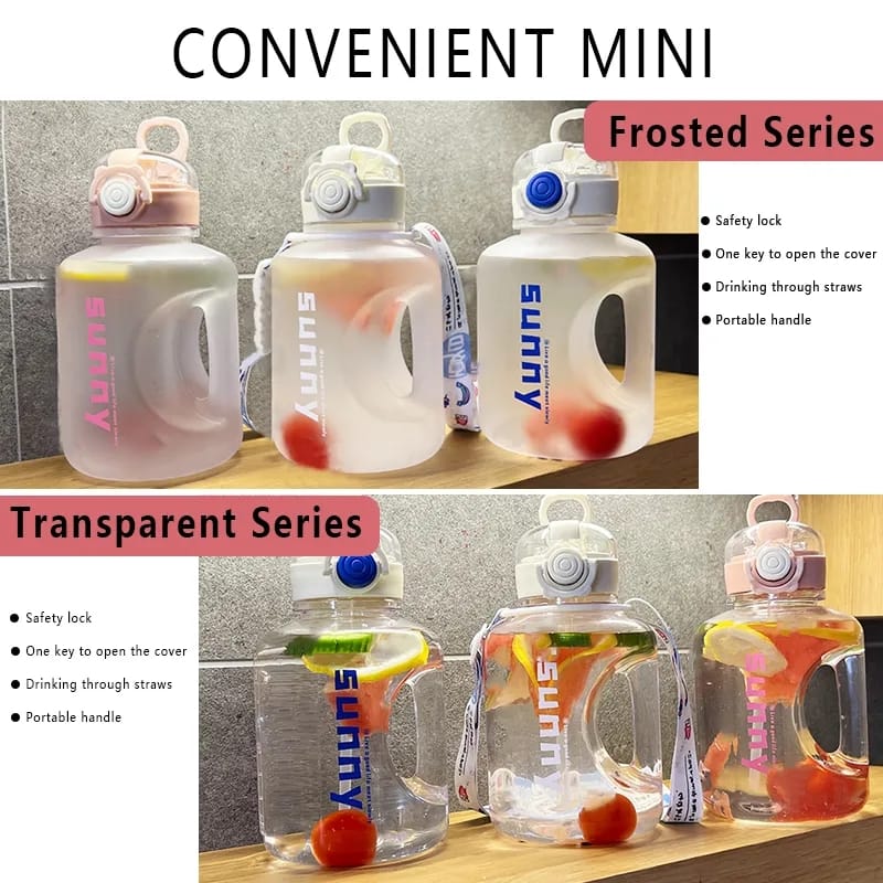 summer outdoor water bottle with straw - All-In-One Store