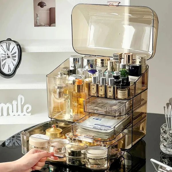 Transparent Multilayer Cosmetic Organizer - All-In-One Store