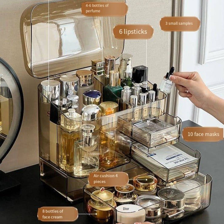 Transparent Multilayer Cosmetic Organizer - All-In-One Store