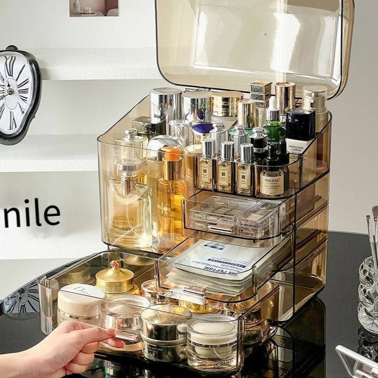 Transparent Multilayer Cosmetic Organizer - All-In-One Store