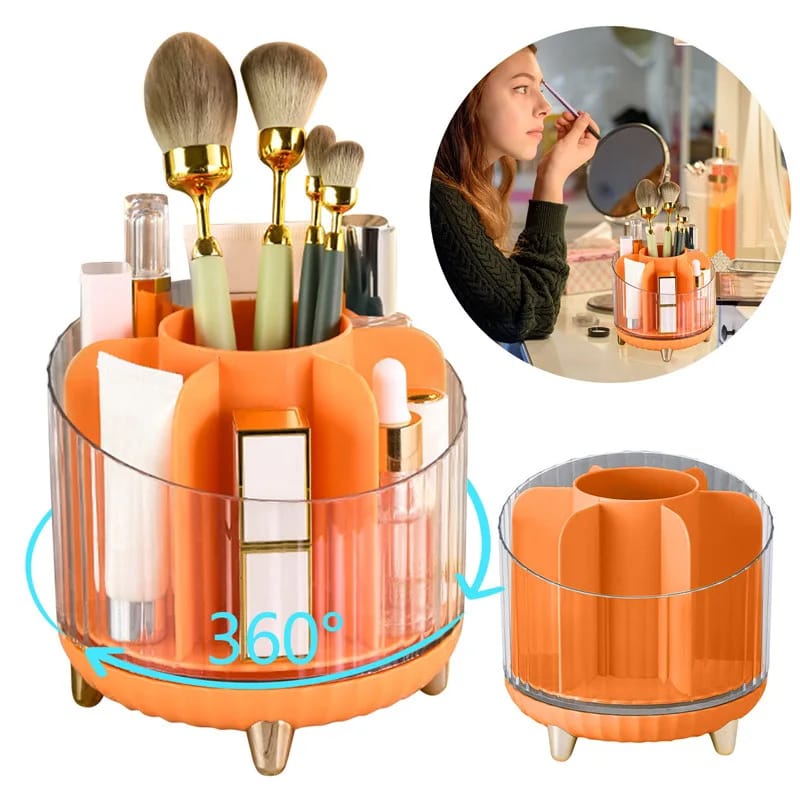 Transparent Rotating Makeup Storage Box - All-In-One Store