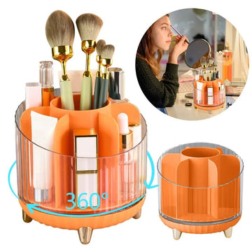 Transparent Rotating Makeup Storage Box - All-In-One Store