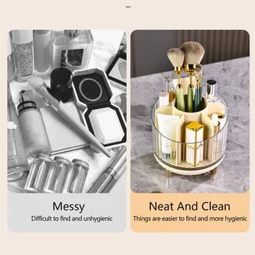 Transparent Rotating Makeup Storage Box - All-In-One Store
