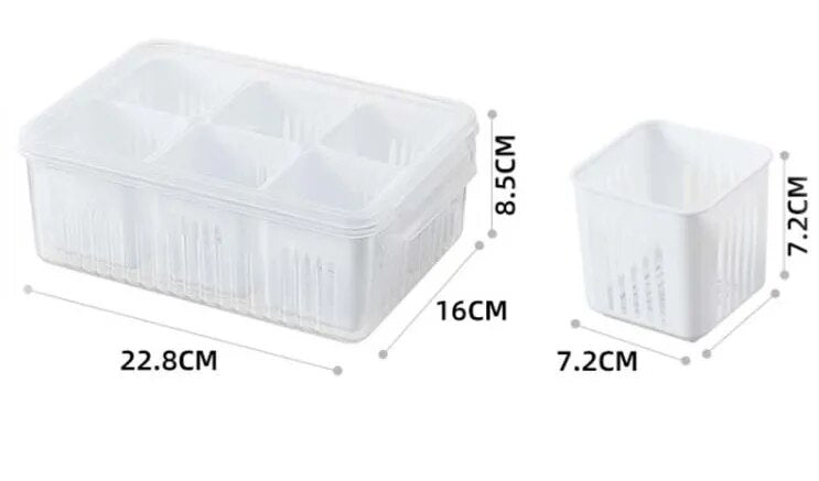 Vegetable & Fruit Storage Box With Lid - All-In-One Store