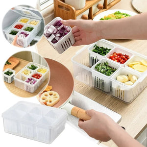 Vegetable & Fruit Storage Box With Lid - All-In-One Store