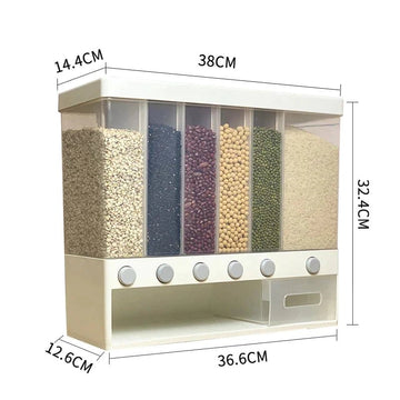 Wall Mounted 6 in 1 Dispenser - All-In-One Store