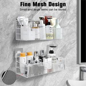 Wall shelf with hooks / Meshed wall shelf - All-In-One Store