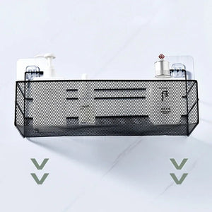 Wall shelf with hooks / Meshed wall shelf - All-In-One Store