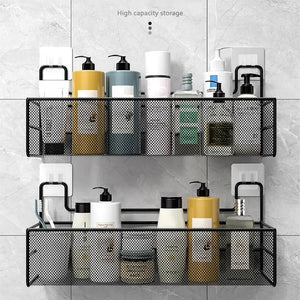 Wall shelf with hooks / Meshed wall shelf - All-In-One Store