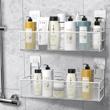 Wall shelf with hooks / Meshed wall shelf - All-In-One Store