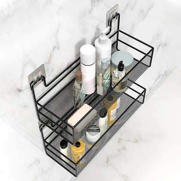 Wall shelf with hooks / Meshed wall shelf - All-In-One Store