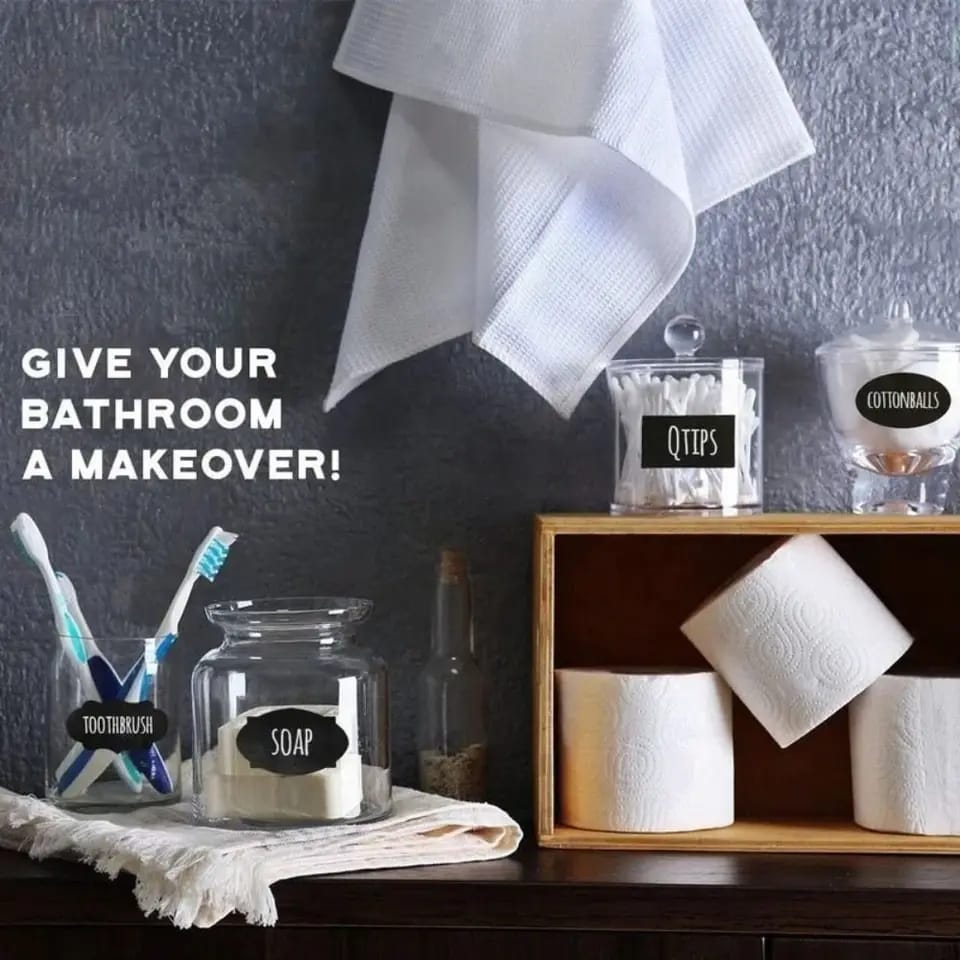 Wavy Shape Chalkboard Sticker With Pen - All-In-One Store